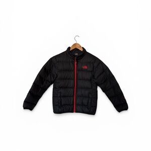 The North Face Black Jacket with Red Zipper
